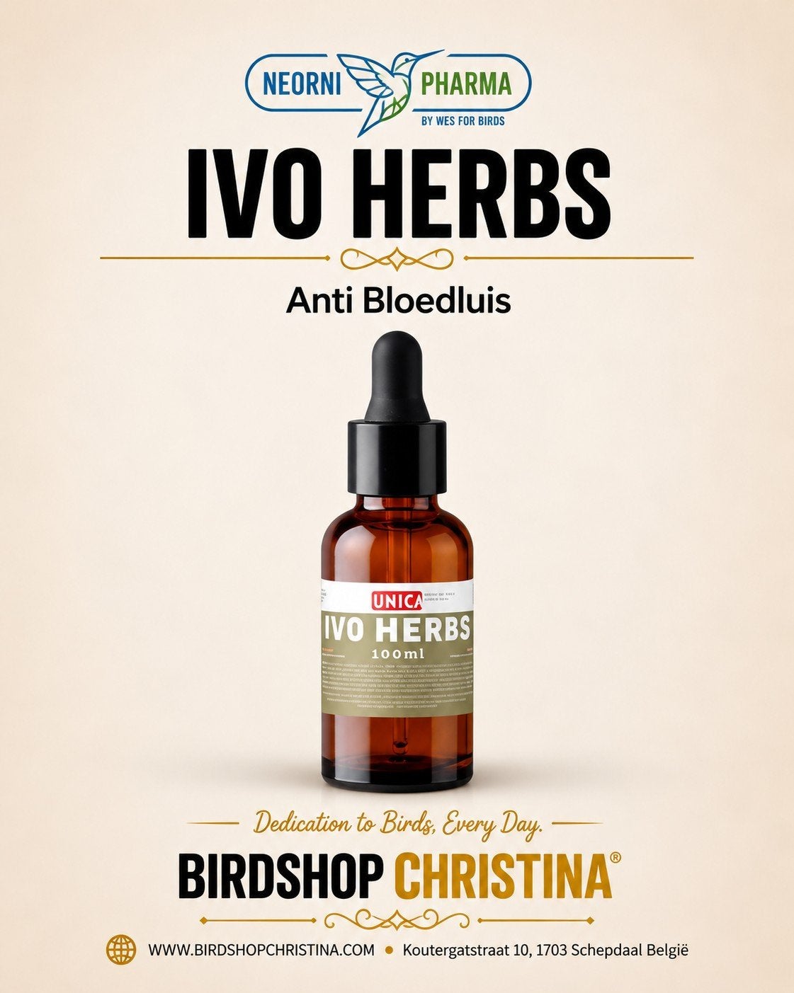 Ivo Herbs 100 ml - Anti-acariens rouges - Unica, Animaux & Accessoires, Enlèvement, Volaille
