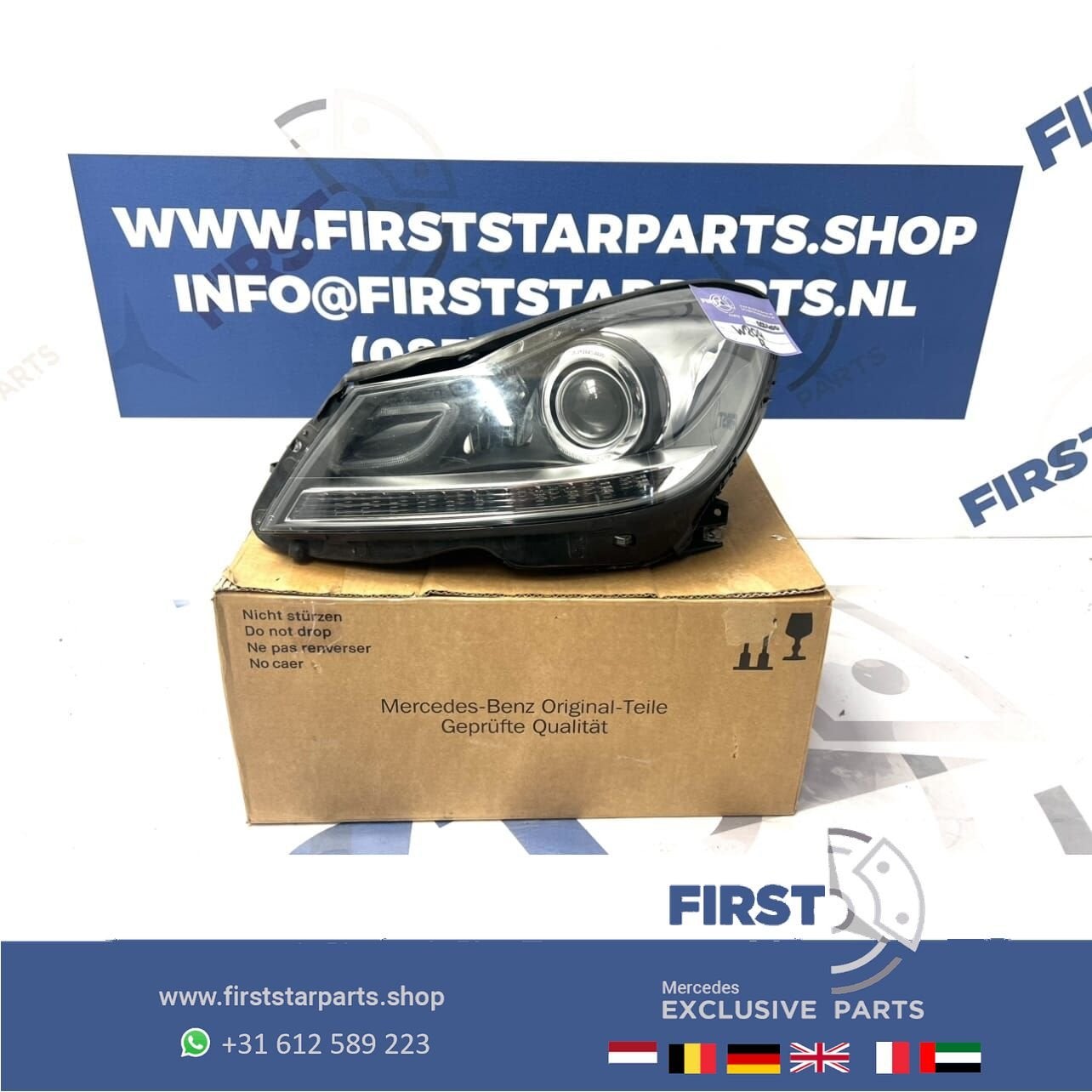 W204 C63 AMG ILS KOPLAMP LINKS Mercedes C Klasse FACELIFT IN, Gebruikt, -, Ophalen of Verzenden, -