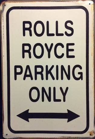 Plaque murale vieux métal rouillé Rolls Royce Parking Only, Autos : Divers, Enlèvement ou Envoi