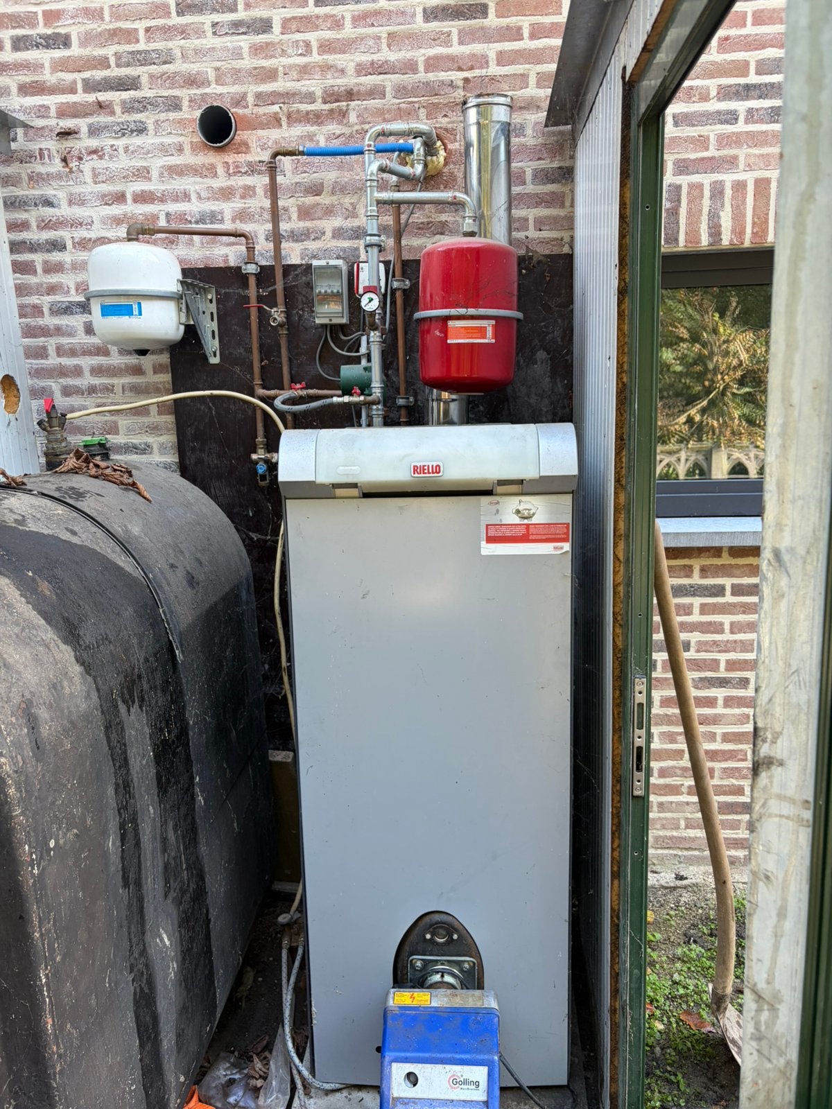 Mazoutketel + tank, Doe-het-zelf en Bouw, Ophalen, Gebruikt