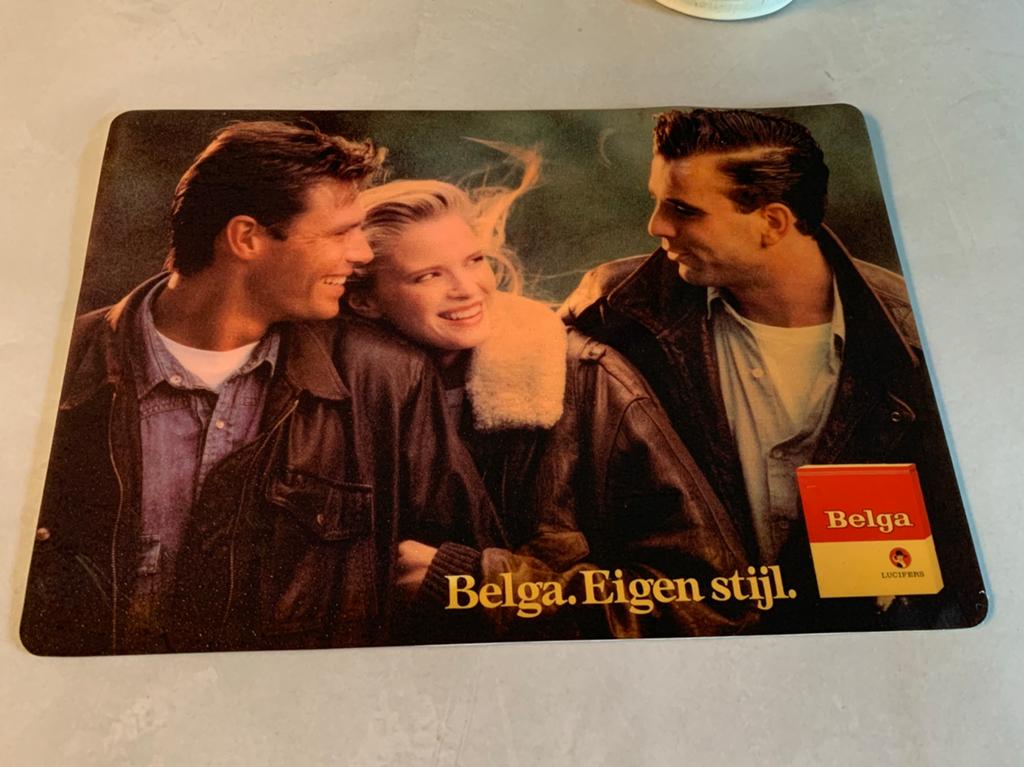 Vintage Belga Lucifers muismat – “Belga. Eigen stijl.”, Ophalen of Verzenden, Zo goed als nieuw