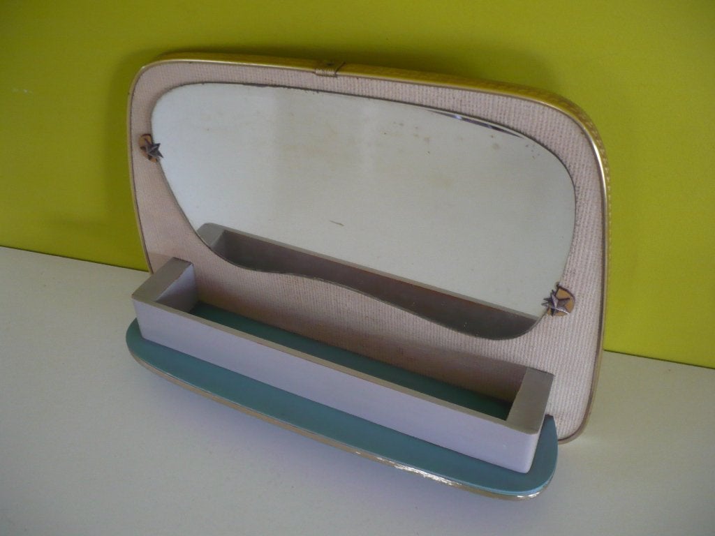 Knappe vintage fifties spiegel met kammenbakje, Enlèvement ou Envoi, Maison et Meubles