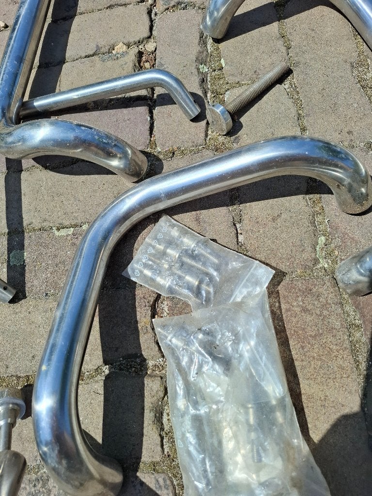Poignée de porte en inox, Bricolage & Construction, Enlèvement, Comme neuf, Inox, Loquet ou Poignée