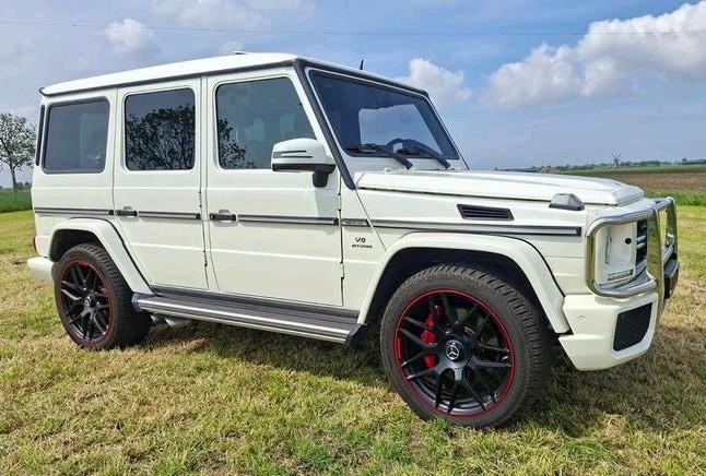 Mercedes G-klasse G63AMG 2014 Wit, Auto's, Automaat, 5461 cc, G-Klasse, Alcantara