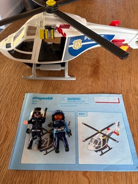 Playmobil politie helicopter 6921, Enlèvement, Comme neuf