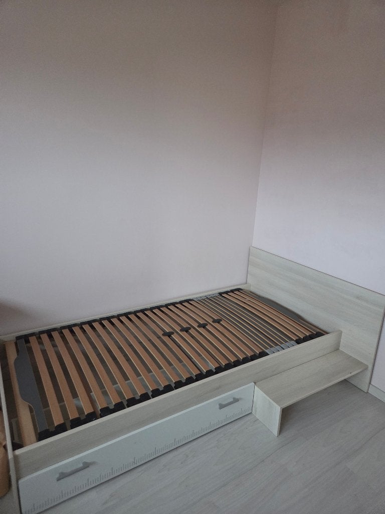 Eenpersoonsbed, Ophalen, 90 cm, Eenpersoons, Wit