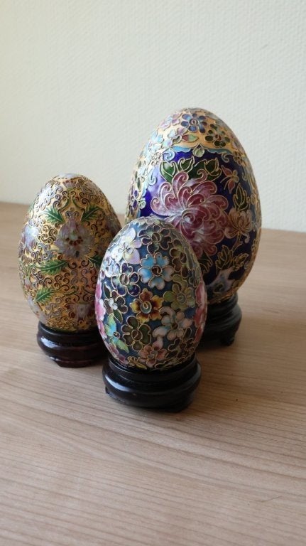 Chinese cloisonné ei, Ophalen of Verzenden