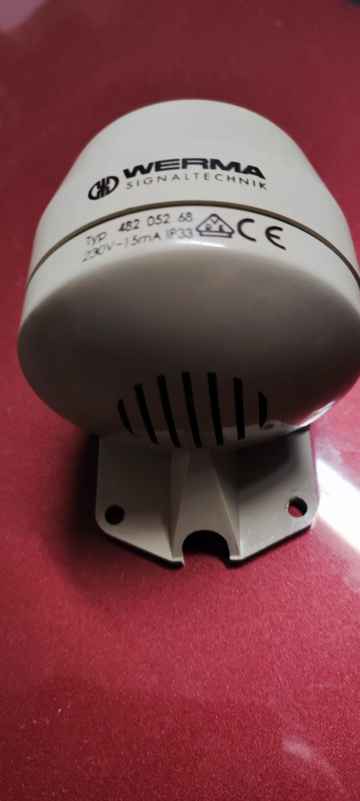 Alarm Werma signaal Hoorn 220 volt, Doe-het-zelf en Bouw, Alarmsystemen, Ophalen, Zo goed als nieuw