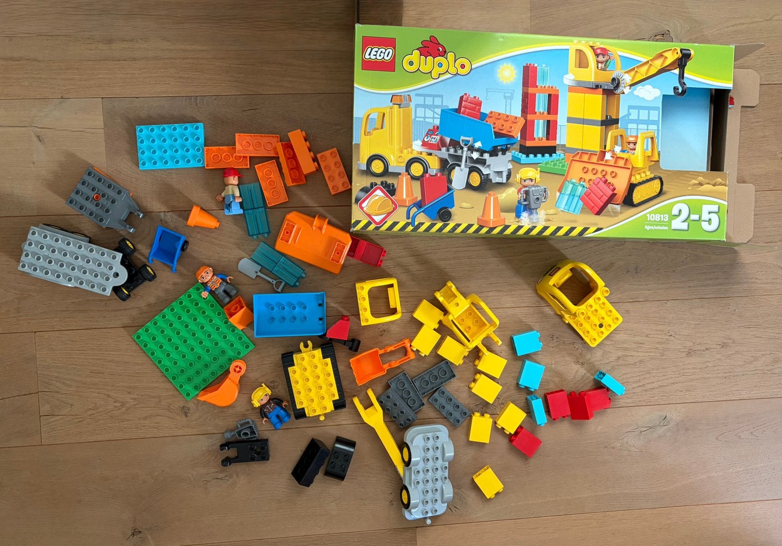 LEGO duplo Grote bouwplaats (10813), Kinderen en Baby's, Ophalen of Verzenden, Zo goed als nieuw, Compleet, Duplo