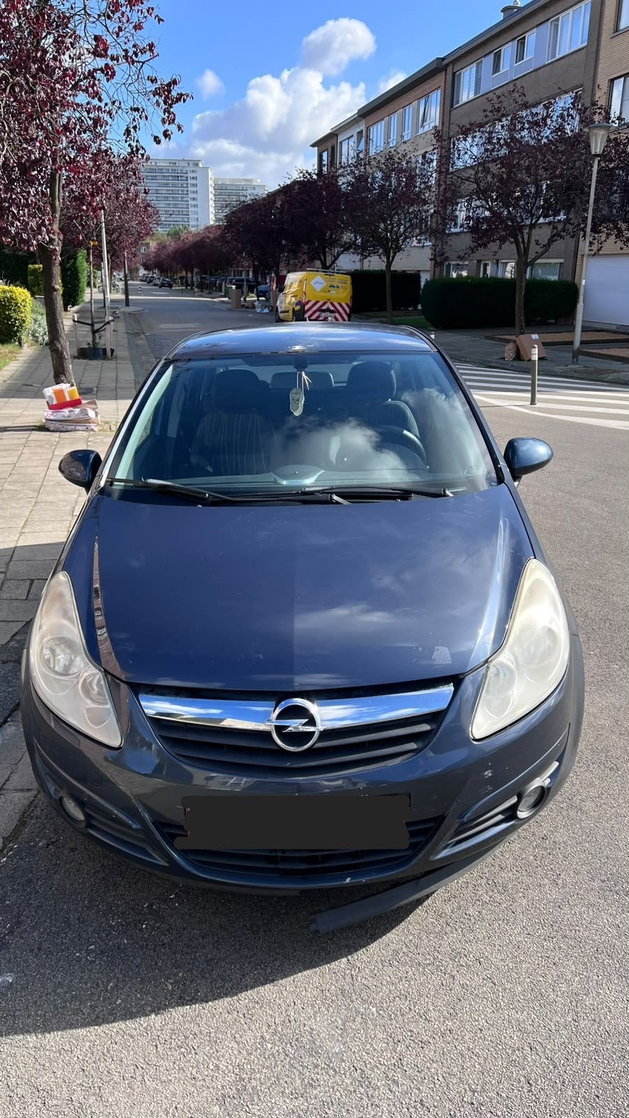 Opel corsa 1.2 benzine bouwjaar 2009 km 208.000, Zwart, Blauw, Bedrijf, Handgeschakeld