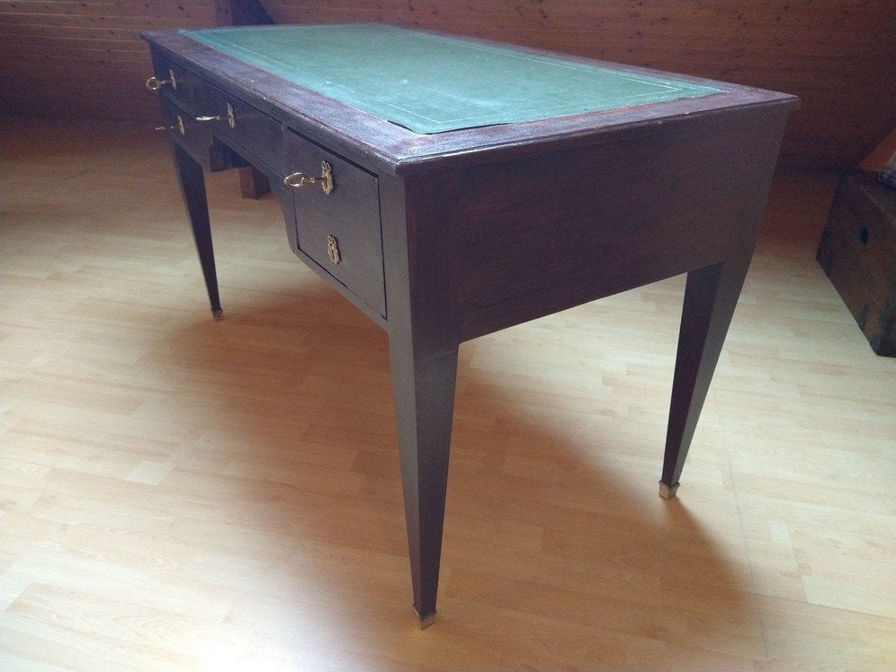 Klassieke houten schrijftafel, Antiek en Kunst, Ophalen