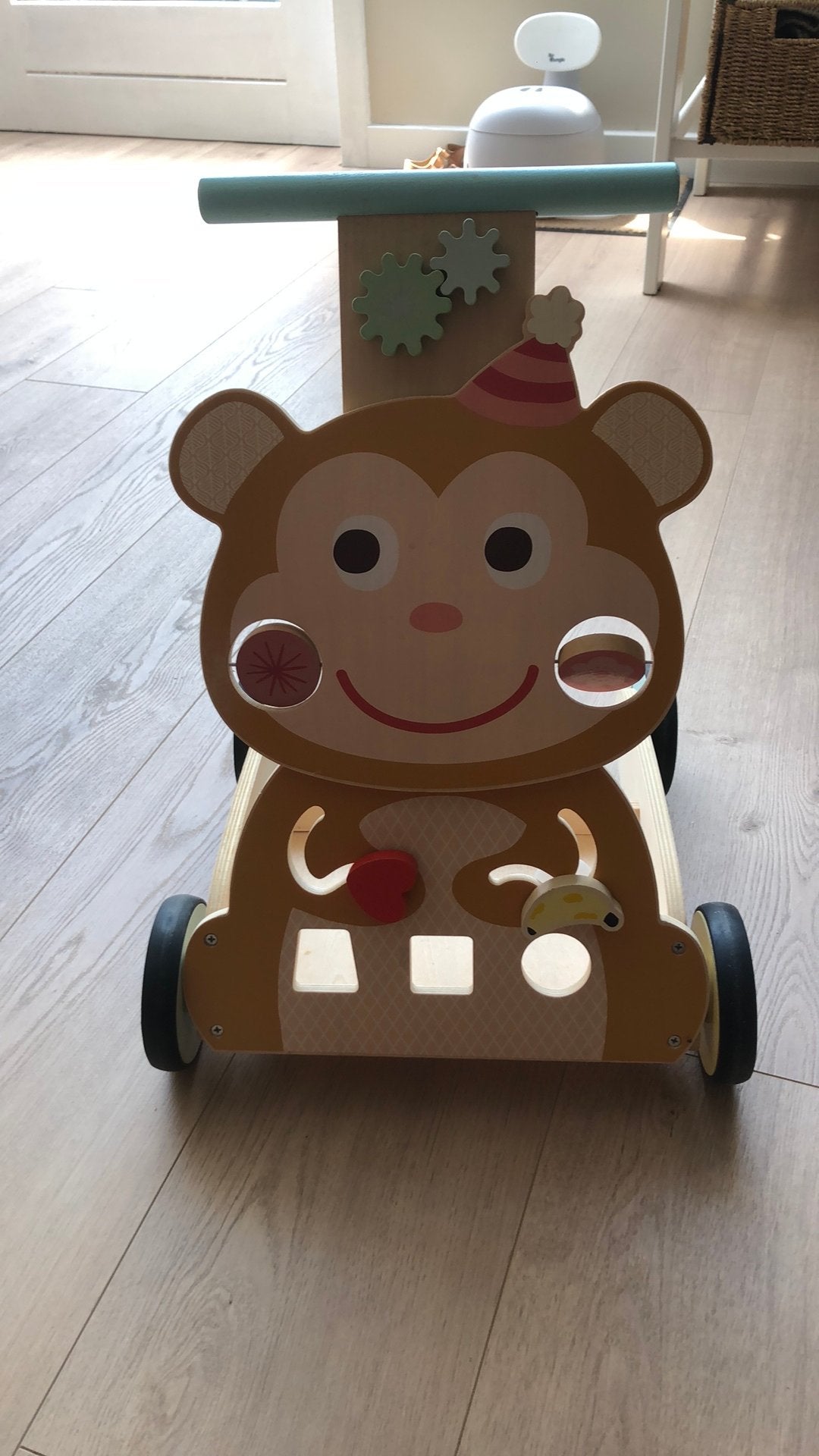 Loopkarretje, Kinderen en Baby's, Speelgoed | Houten speelgoed, Ophalen, Zo goed als nieuw
