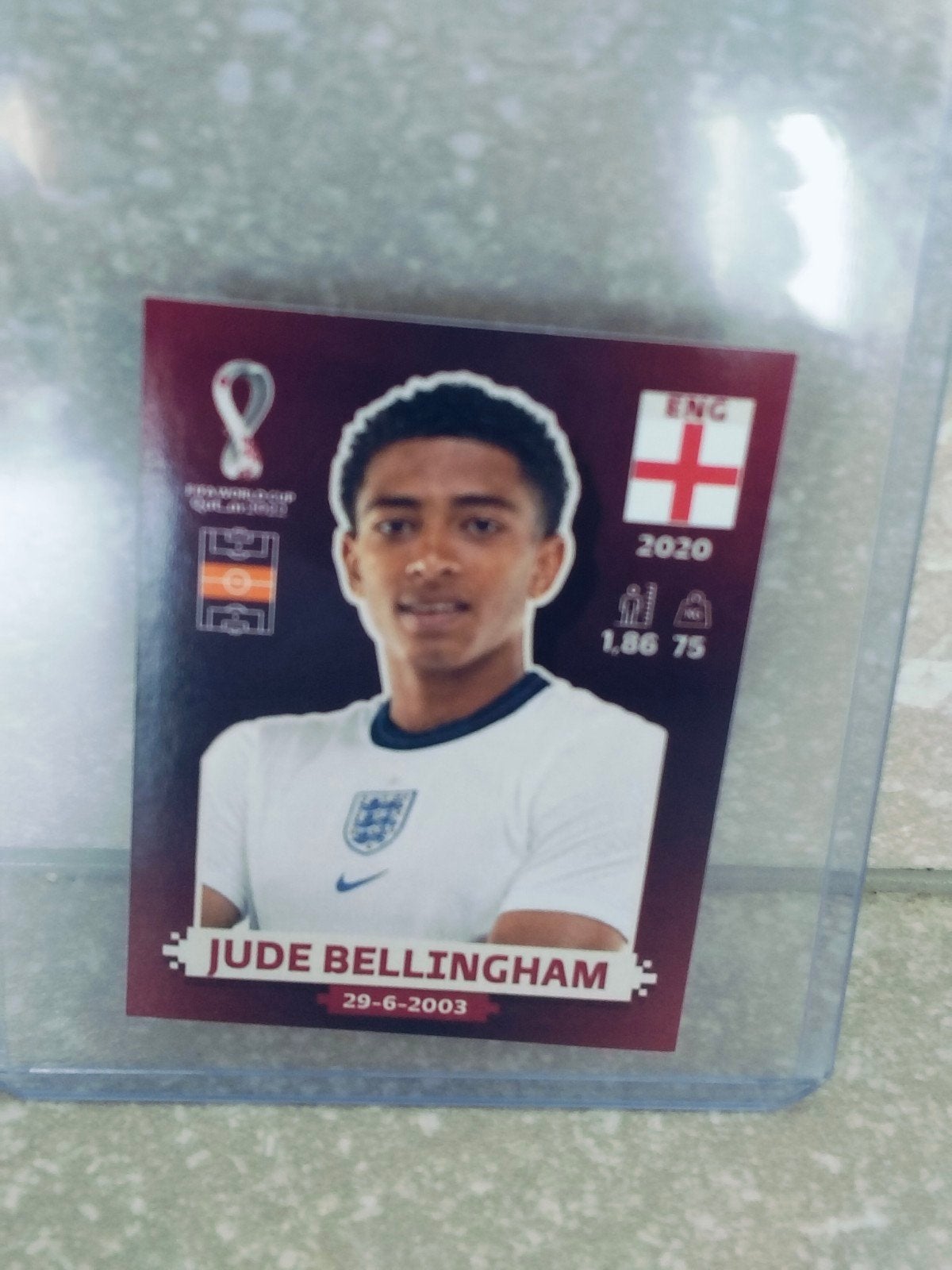 Panini sticker WK Qatar Oryx edition Jude Bellingham, Enlèvement ou Envoi, Autocollant