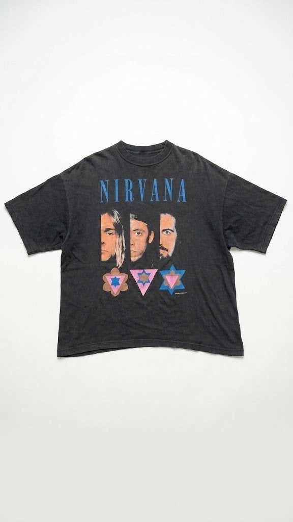 Rare t shirt Nirvana années 90 Spiral Design, Ophalen of Verzenden