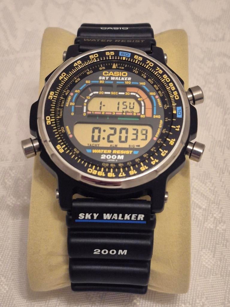 Casio DW-401 “Jean-Claude Van Damme” Skywalker Vintage Chron, Ophalen, Casio, Staal, Polshorloge