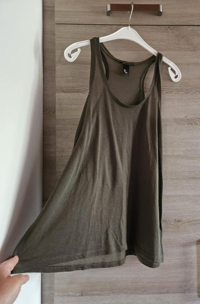 Top H&M oversize kaki taille S, Kleding | Dames, Topjes, H&M, Ophalen of Verzenden, Zo goed als nieuw, Maat 36 (S)