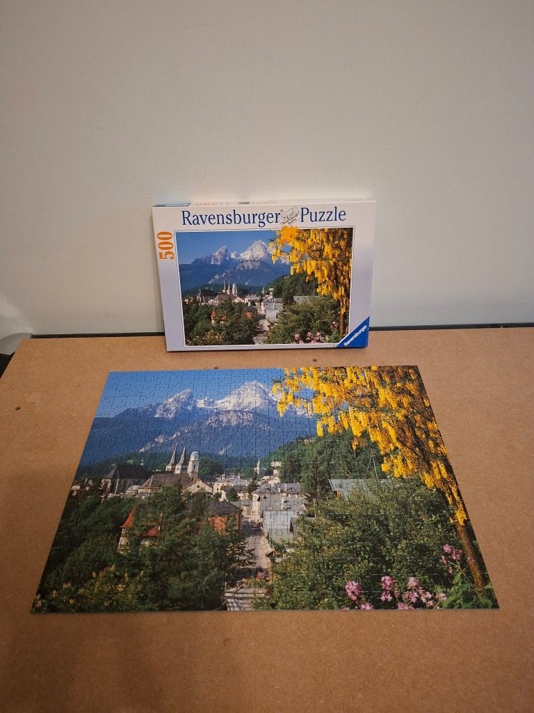 Ravensburger: puzzel "zomer in Berchtesgaden" (500 stukken), Ophalen of Verzenden, 500 t/m 1500 stukjes, Gebruikt, Legpuzzel