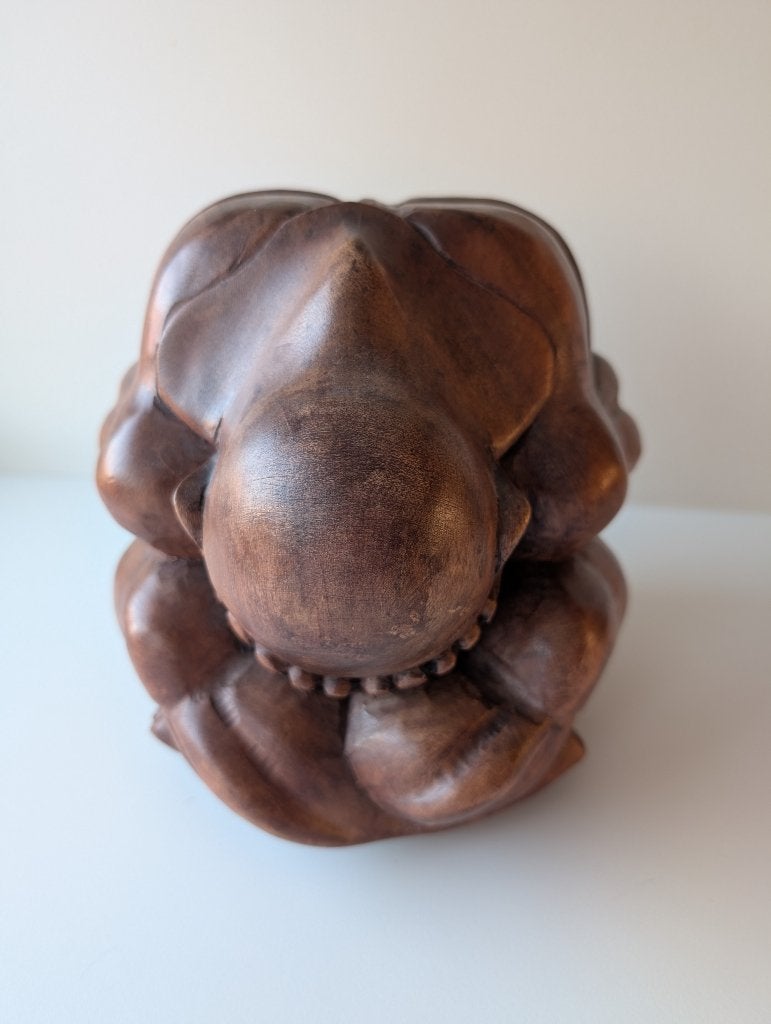 Yogiman, Orang Malu, huilende Boedha uit vol hout, Sculptures sur bois, Marron, 21 cm, Comme neuf