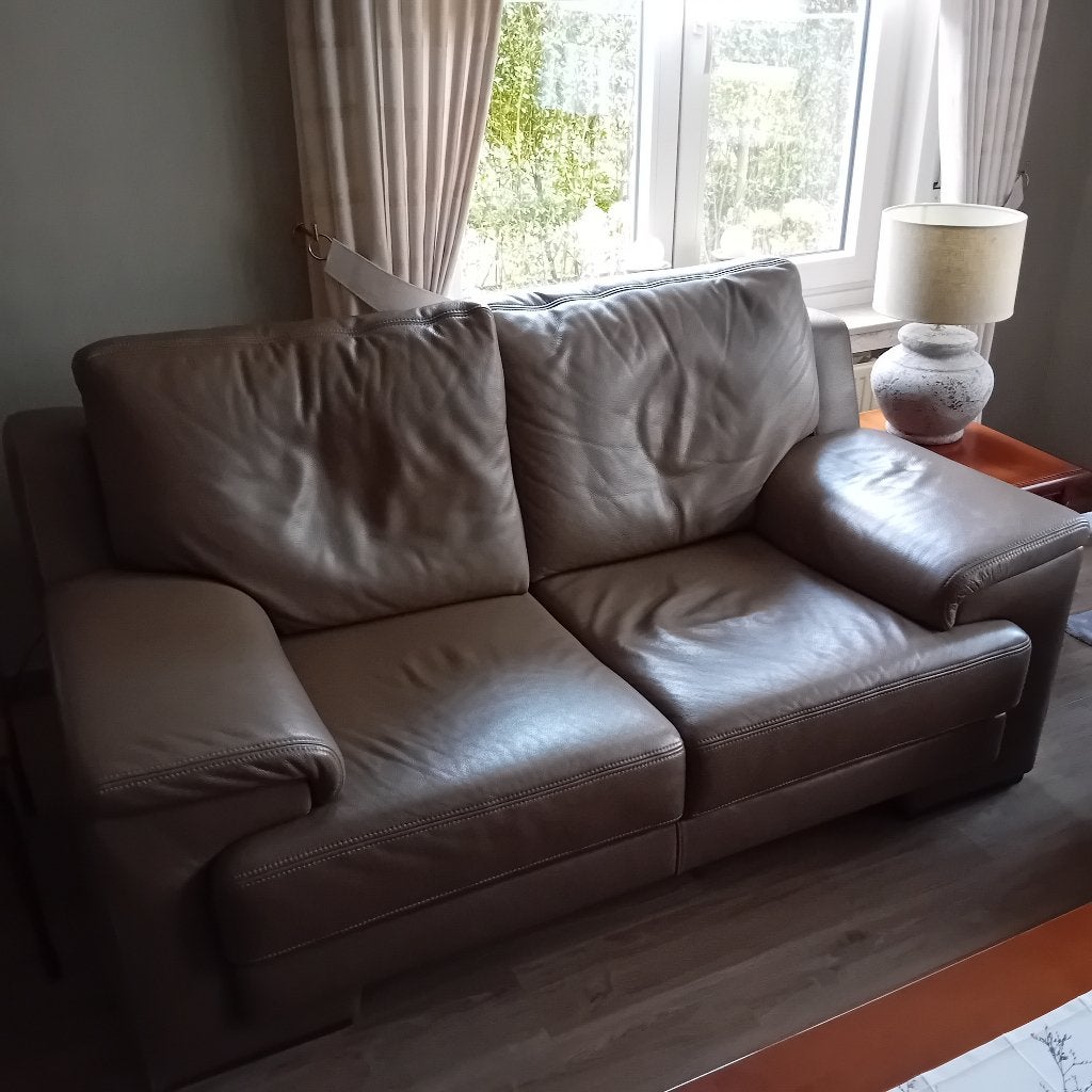 lederen salon, Ophalen, Zo goed als nieuw, Leer