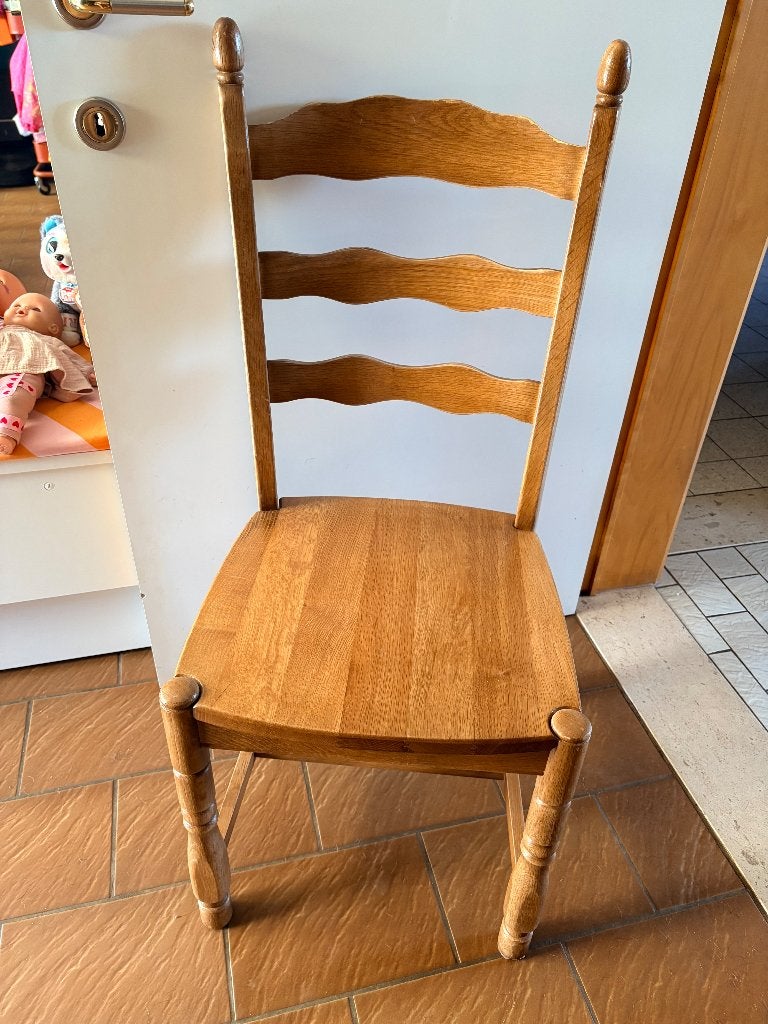 6 eetstoelen met kussens (50), Comme neuf, Brun, Enlèvement, Cinq, Six Chaises ou plus