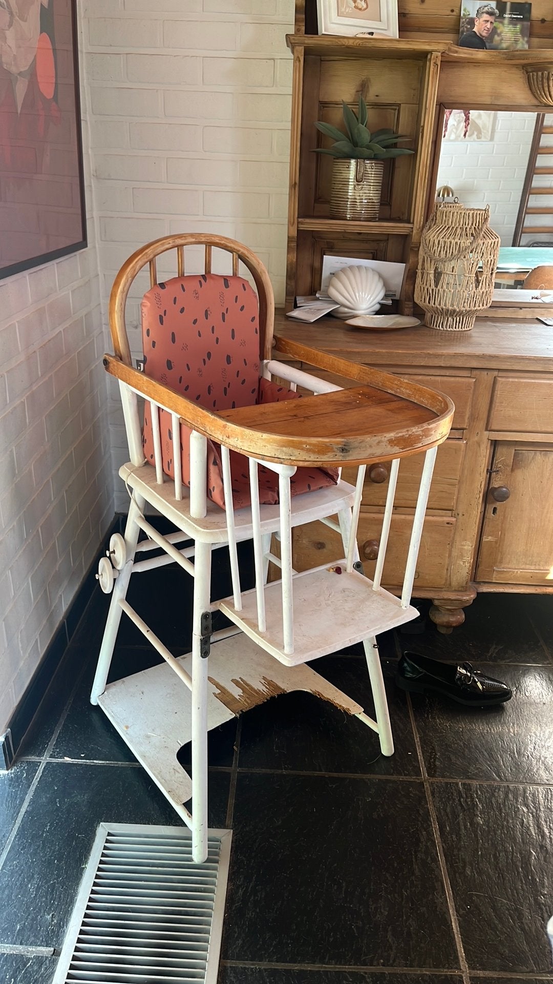 Vintage Torck stoel 50s met kussentje, Enlèvement, Utilisé, Plateau amovible