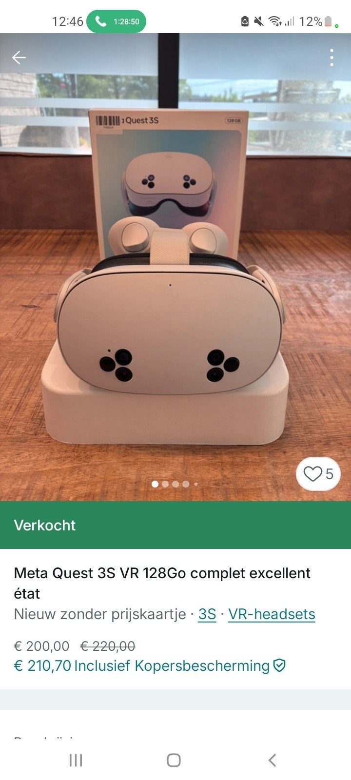 Vr Meta Quest 3s moet weg voor zondag afbieden kan., Consoles de jeu & Jeux vidéo, Virtual Reality, Enlèvement