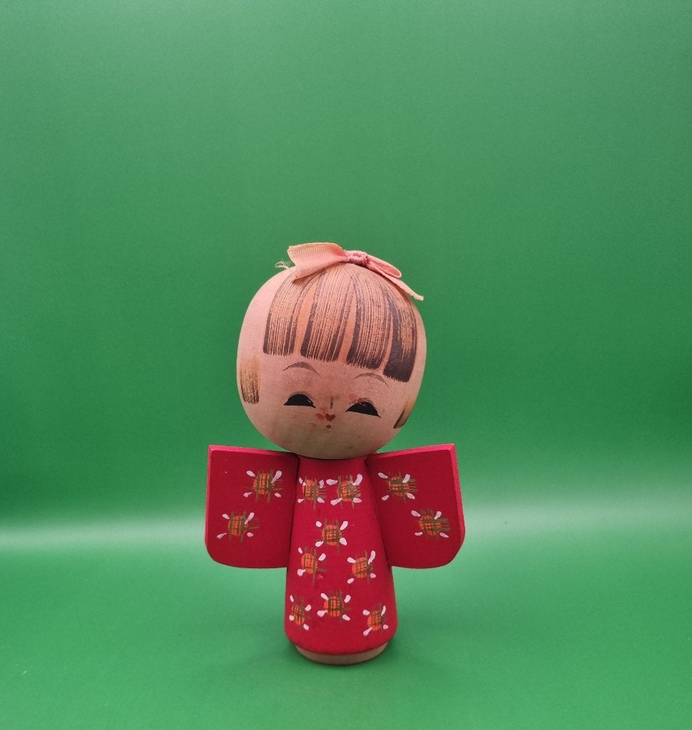 Kosode Kokeshi vintage, Enlèvement ou Envoi, Japon, Bois, 14 cm