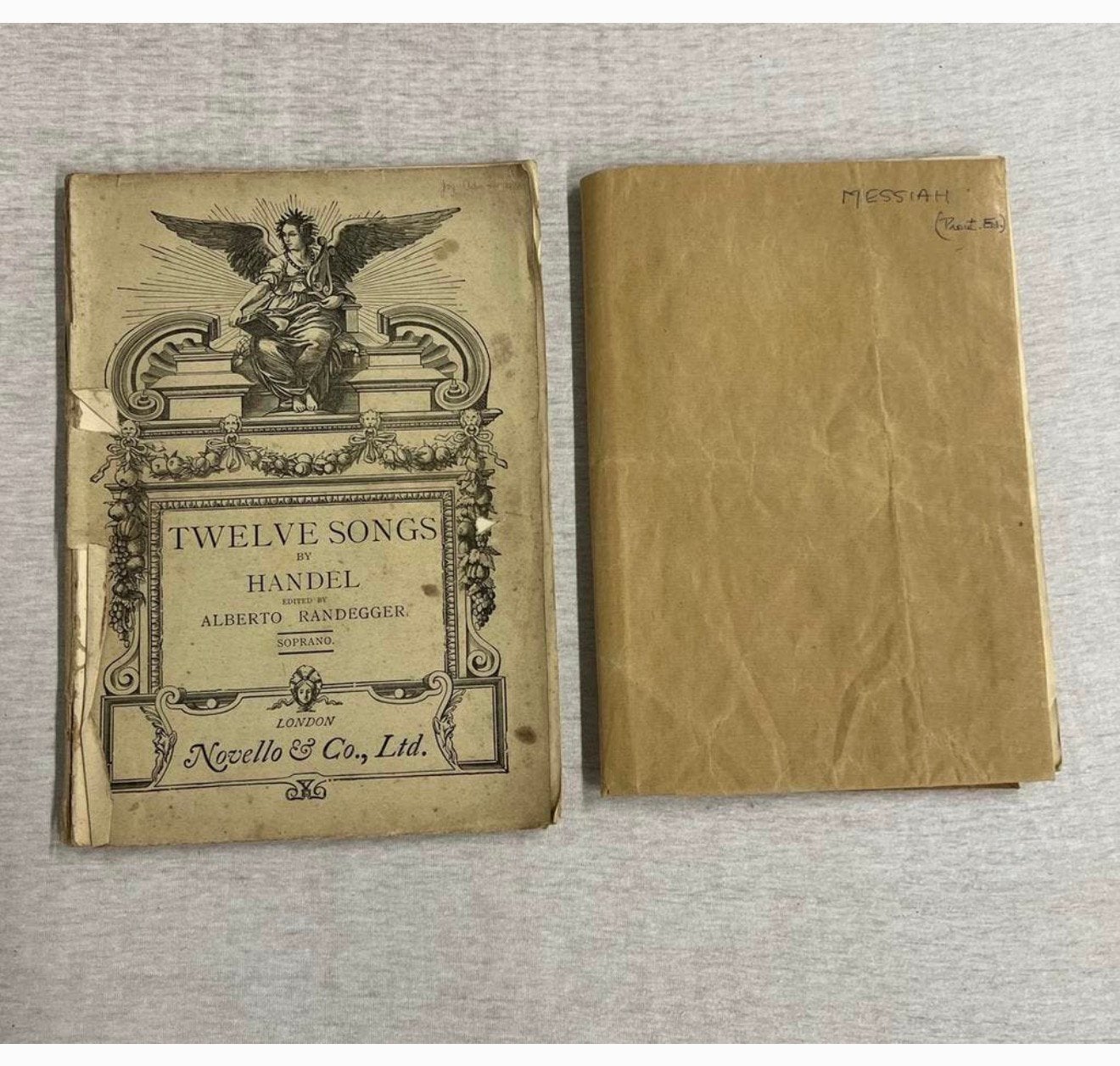 2 carnets anciens Handel Contralto Randegger novello 1910, Enlèvement ou Envoi