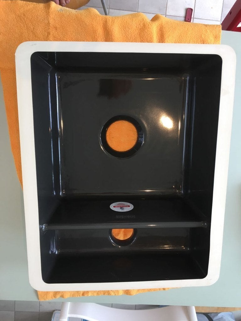 wasbak franke, type onderbouw en 1,5, Ophalen, Nieuw, Steen, Wastafel