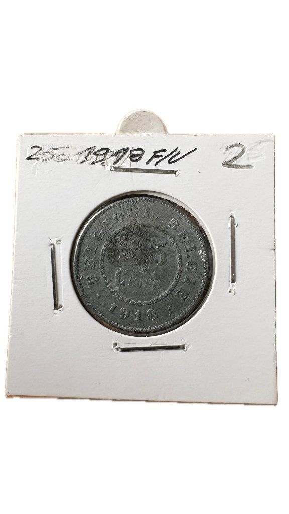 ALBERT I: 25 CENT, bezetting 1918FV, Postzegels en Munten, Munten | België, Ophalen of Verzenden