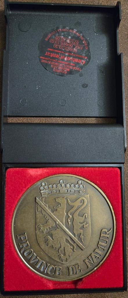 Médaille province de Namur - offerte à la députation perma., Enlèvement ou Envoi, Bronze