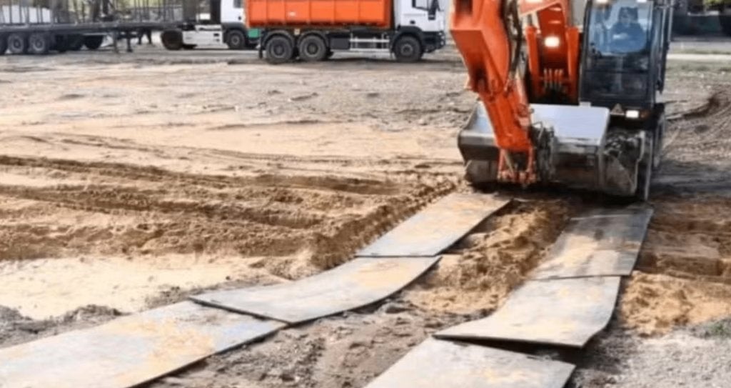 oprijplaten rijplaten oprijplaat, Ophalen, Kraan