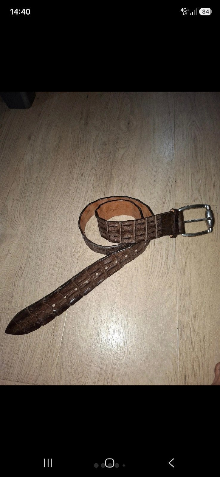 Ceinture luxe Andrea D'Amico en véritable crocodile marron f, Vêtements | Hommes, Cuir véritable, Brun, Enlèvement, 105 à 115 cm