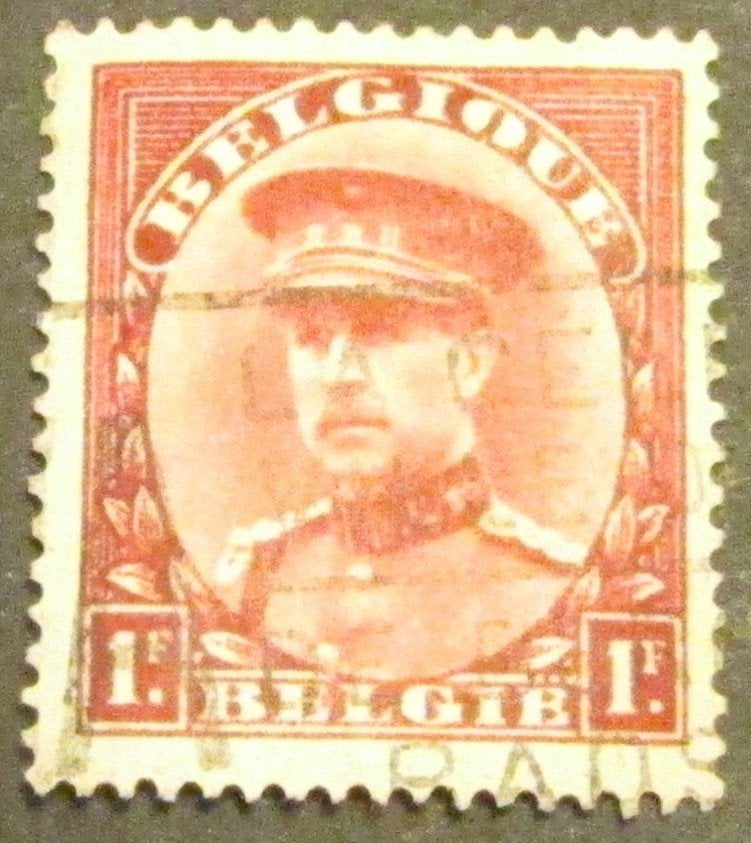 1 frank OBC 317a afgestempeld, Met stempel, Koninklijk huis, Frankeerzegel, Ophalen of Verzenden