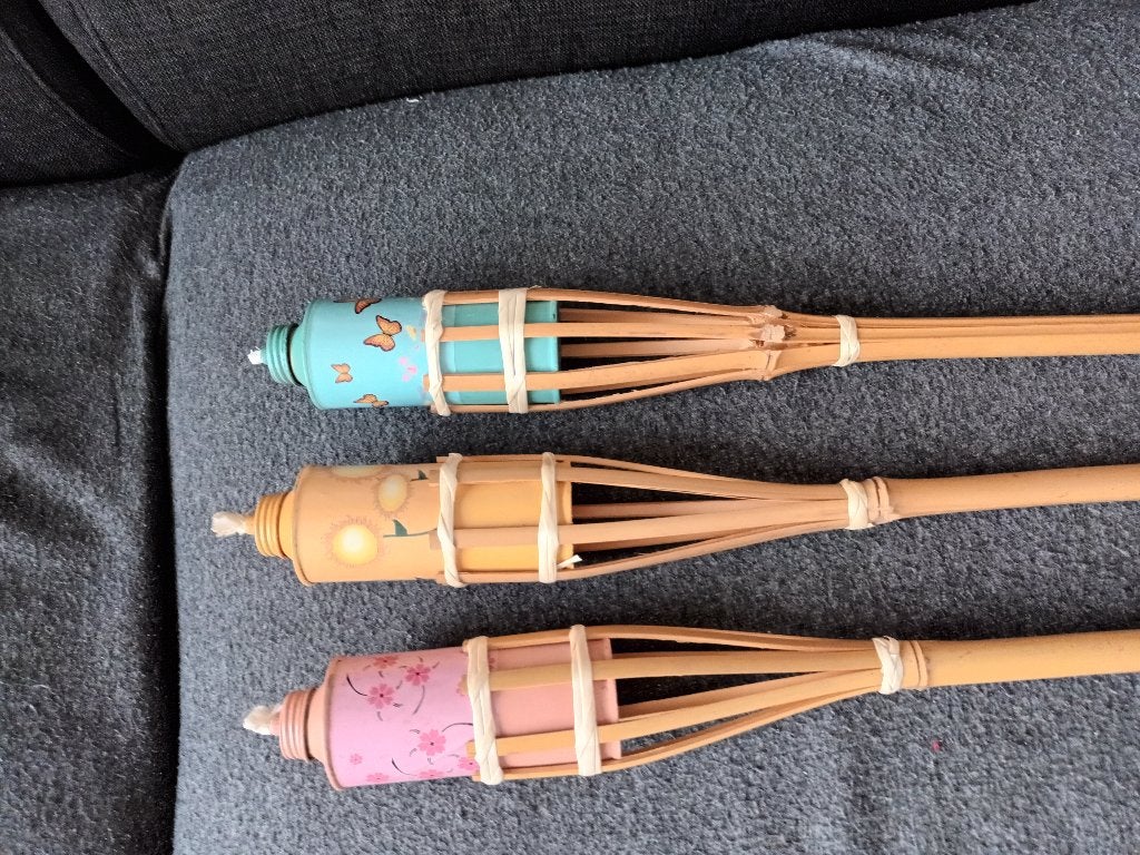 3 olie fakkels, Ophalen, Zo goed als nieuw