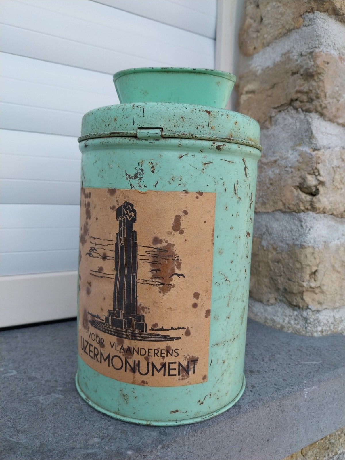 zeldzame collectebus 1e Ijzertoren wo1 1925-1930, Verzamelen, Militaria | Algemeen, Ophalen of Verzenden