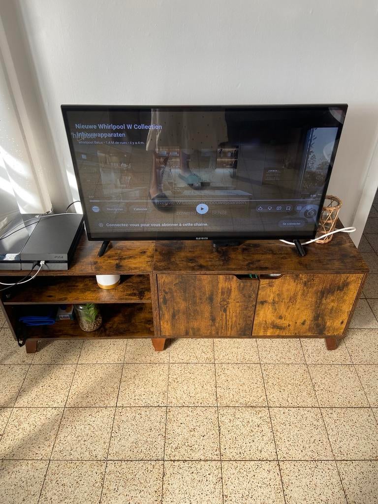 Meuble tv, Ophalen, Bruin, 150 tot 200 cm, Zo goed als nieuw