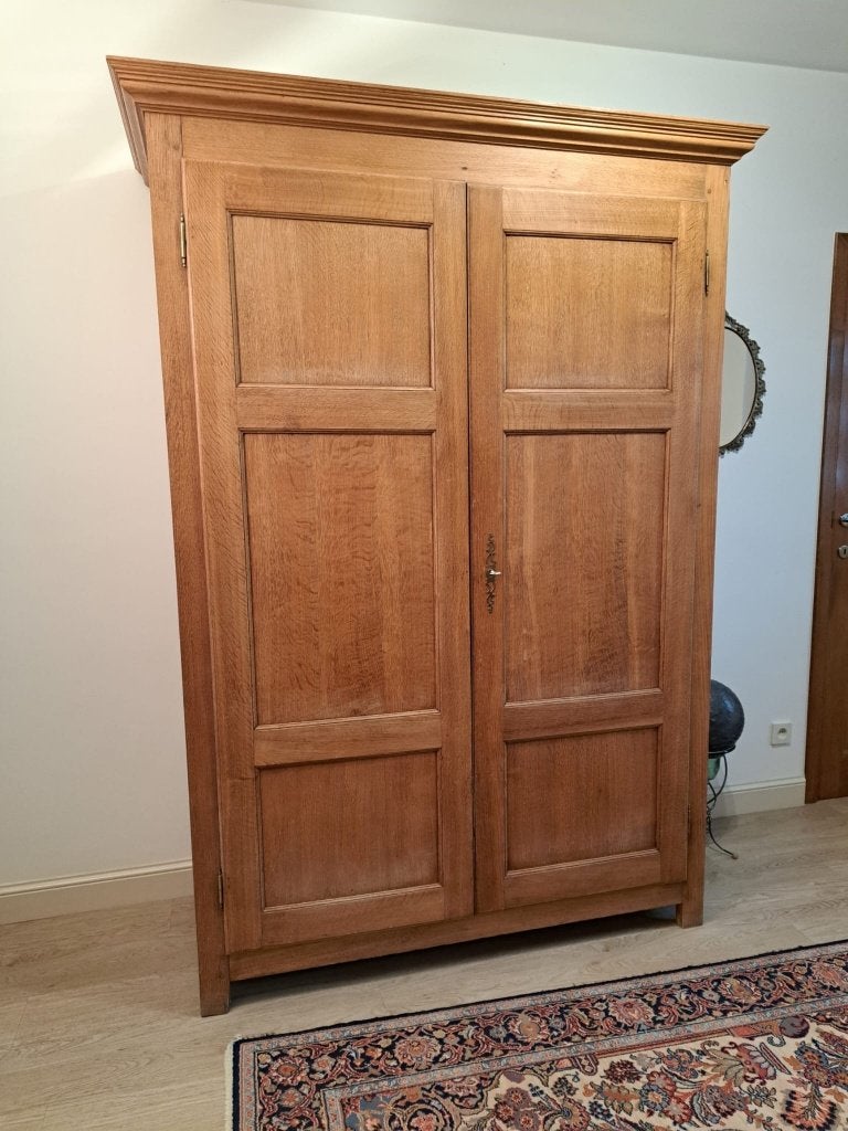 Houten kleerkast, Ophalen, Gebruikt, 100 tot 150 cm, 200 cm of meer