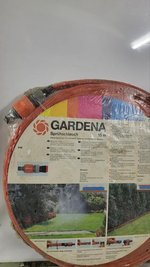 platte gardena sprinkler slang, Ophalen