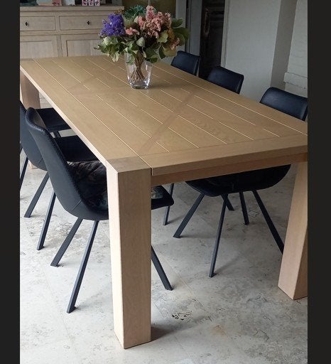 Eettafel, Huis en Inrichting, Ophalen, Eikenhout, 200 cm of meer, 50 tot 100 cm