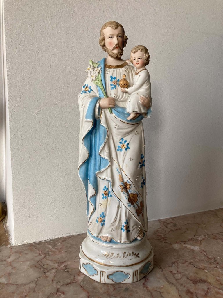 Beeld Heilige Jozef in biscuit (34 cm), Enlèvement