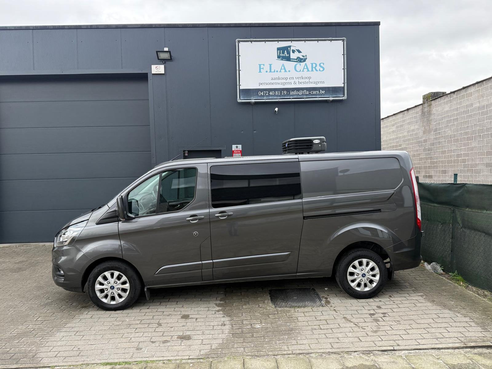 FORD TRANSIT CUSTUM AUTOMAAT 170PK EURO6D 6PLAATSEN  FULL, Argent ou Gris, Capteur de lumière, Euro 6, Entreprise