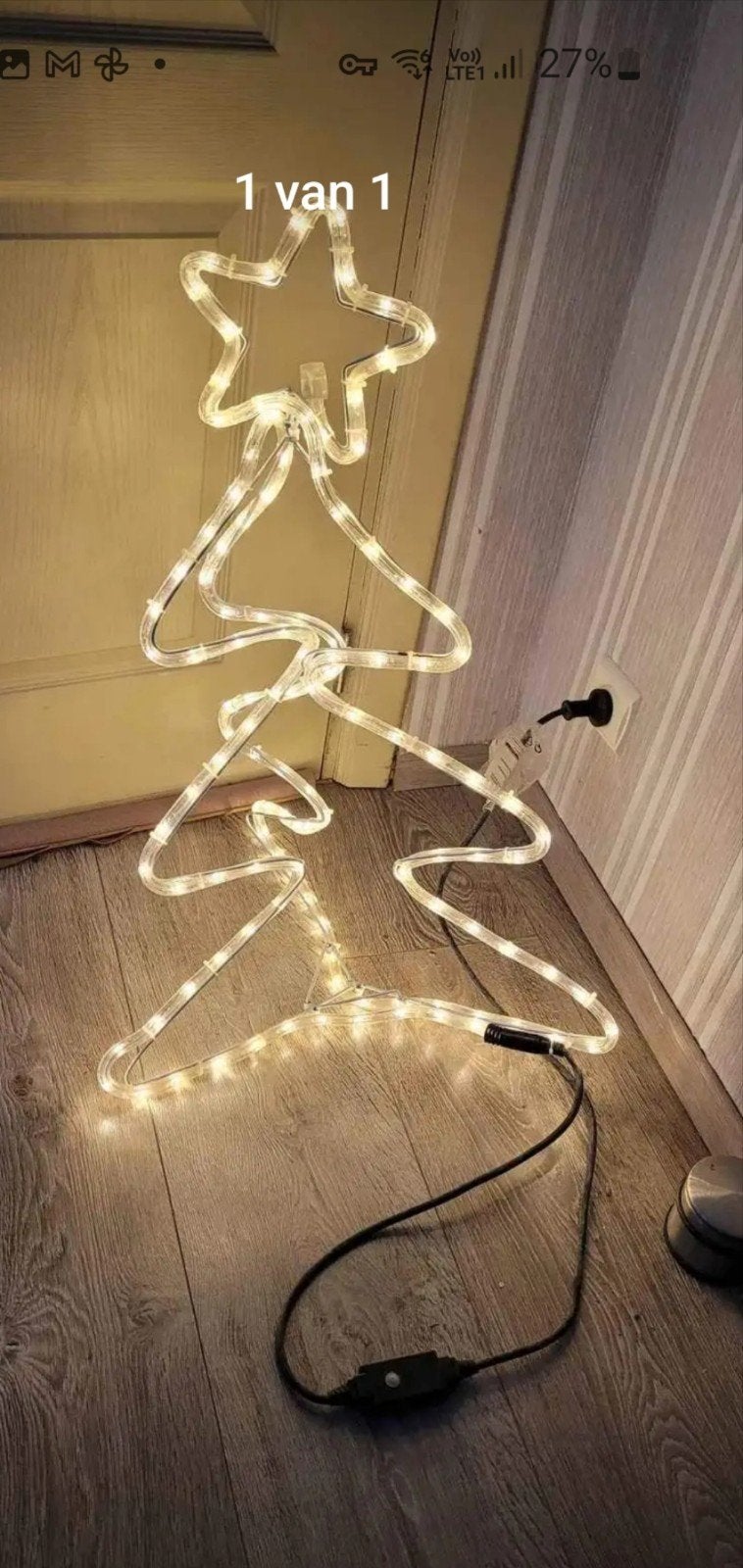 mooi grote kerstboom met verlichting voor buiten, Diversen, Ophalen of Verzenden, Zo goed als nieuw