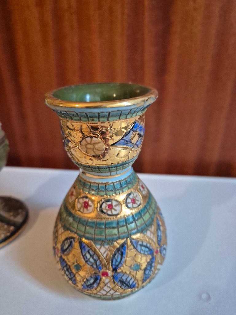 2 miniatuurvazen Gialletti-Deruta Italië, Antiek en Kunst, Ophalen