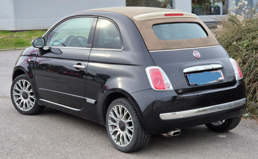 Fiat 500 cabrio 12ess an2014 cuir rouge 170mkm 4800€, Autos, Fiat, Cuir, Euro 5, Achat, Cabriolet