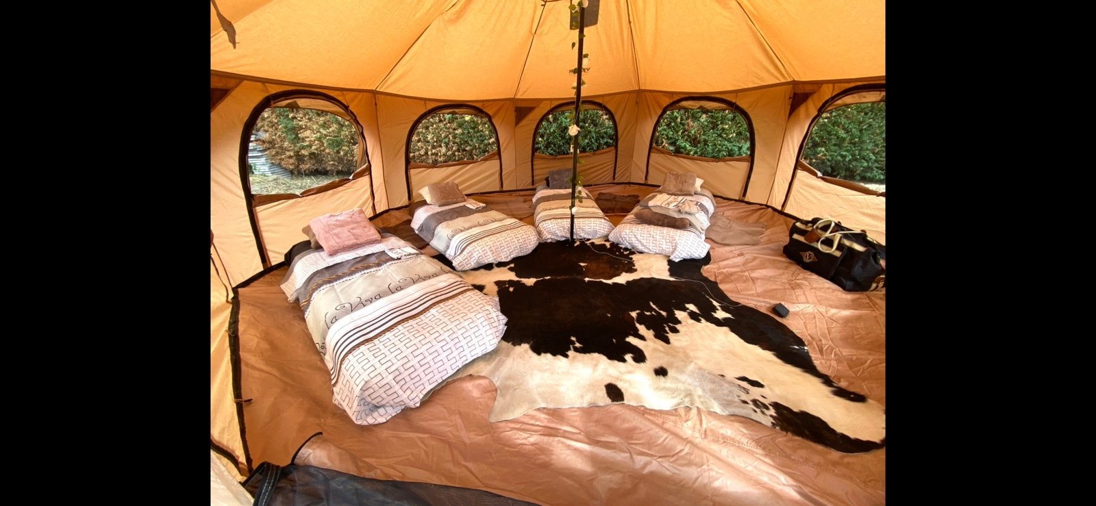 Yourte, glamping, 5 m x 2,8 m, 8 pers,, tente familiale, Caravanes & Camping, Tentes, Neuf, Enlèvement
