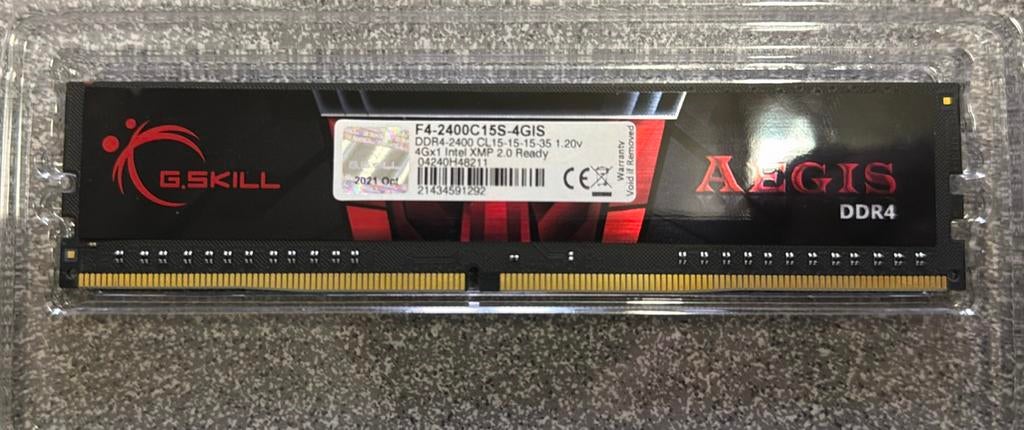 G.SKILL DDR4 Gaming RAM 4GB 2400MHz CL15, Ophalen of Verzenden, Zo goed als nieuw, DDR4, Desktop