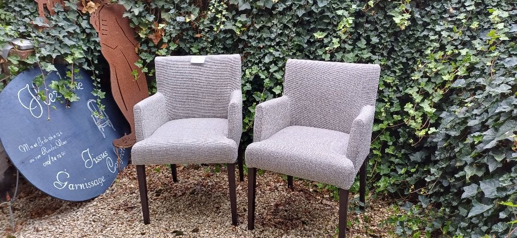 Paire de fauteuils Mobitec avec nouveau tissu de marque Vano, Maison & Meubles, Moins de 75 cm, Comme neuf, Contemporain, Enlèvement
