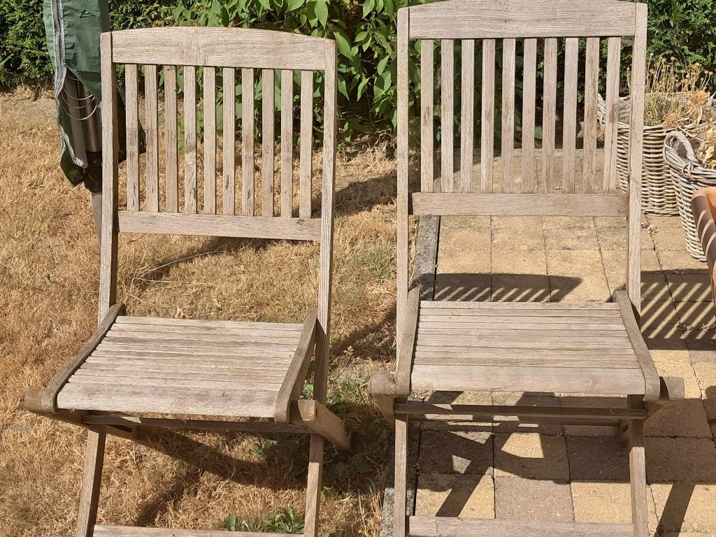 Tuinstoel, Tuin en Terras, Ophalen, Gebruikt, Hout, Inklapbaar