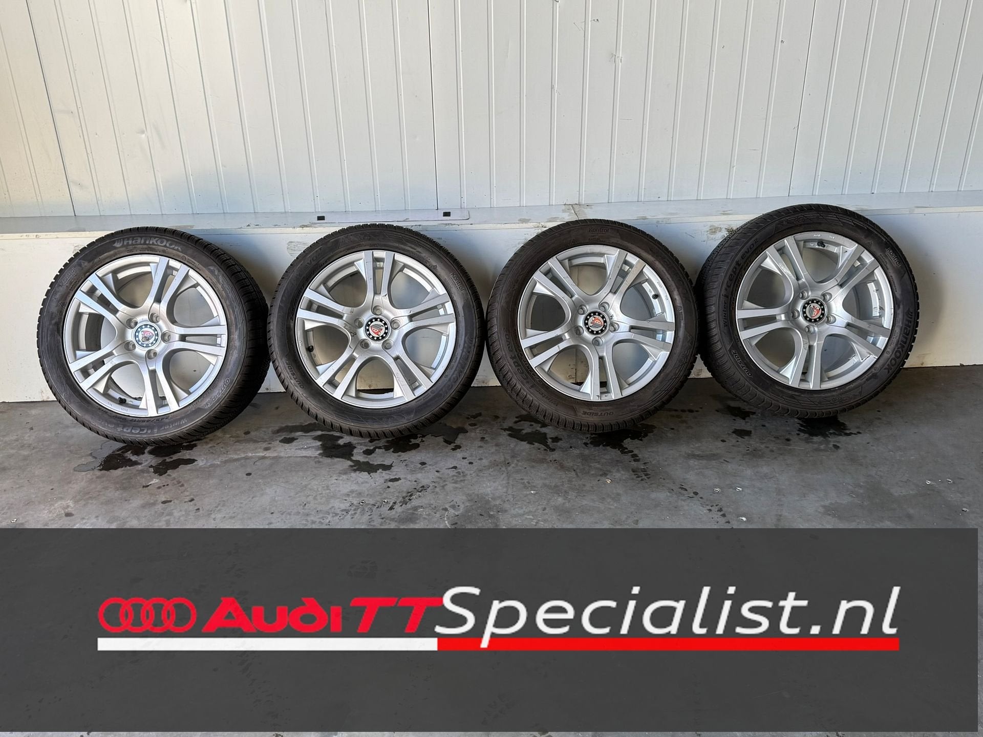 Winterbandenset 17 inch op velgen Audi TT MK2, Pneus et Jantes, -, Véhicule de tourisme, -